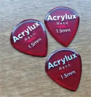 D'Addario 3 Pack Acrylux Reso Jazz Guitar Picks 1.5mm