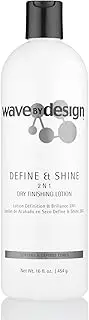 2-N-1 Dry Finishing Lotion to Restore, Define & Revitalize Waves, Curls, and Texturized Styles -Wave By Design Collection, 16oz.