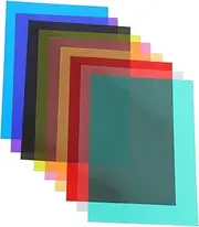 Angoily 9pcs Color Filter Window Film Privacy One Way Transparent Reflective Glare Tint Film Light Gel Acetate Streaming Pot Blinds Blocker Lighting Dimming Headlight Clear Colorful