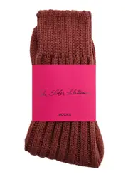 The Elder Statesman Yosemite Cashmere Socks - Red ONE SIZE
