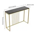 Ceramic Slate Narrow Console Table Hall Side Entry Open Display Shelf For Decor