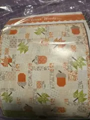 Acorn Woods By Fig Tree Pumpkin Fall Quilt Kit Fabric 43 X 51”