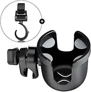 ISSYZONE Wheelchair Cup Holder, Walker Cup Holder, Rollator Cup Holder, 4 Flexible Tabs with Hook Drink Holder for Walker, Scooter, Stroller, Mobility