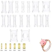 20pcs Invisible Ring Size Adjuster for Loose Rings Silicone Ring Guard for Women Men