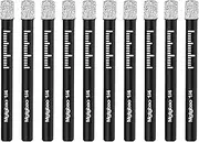 Mgtgbao 10pc 1/4 Black Dry Diamond Drill Bits Set 6mm Core Drill Bit for Granite Ceramic Marble Tile Stone Glass Hard Materials (not for Wood), Round Shank with Plastic Bottle