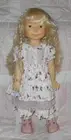 WEE 3 AIMEE SIZE 12-13.5 PALE BLONDE Long Kinky Hair & One Braid & Bangs NWT