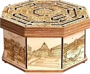 ESC WELT Wooden Secret Maze Box - Creative Gift Box for Money, Vouchers, Gift Cards - 3D Wooden Box Game - Gift Box Riddle Game - Gift Box for Teens and Adults - 3D Wooden Puzzle