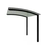 Exterior Life 3.25m Miami Curved Black/Woodland Grey Pergola