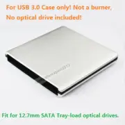 External 12.7mm USB 3.0 SATA Drive Case Enclosure for CD DVD-Rom DVD-RW ODD DVD