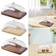 Cake Stand with Glass Cover Cake Display Server Tray Butter Dish Elegant Cake