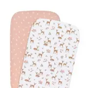 2pk Bedside Sleeper Fitted Sheet - Sophia's Garden