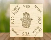 MINI Hamsa Hand Pendulum Board HANDMADE for Wicca, Witch, & Pagan