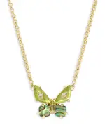 Kendra Scott Bianca Butterfly Gold Green Mix Short Pendant Necklace, 16-19