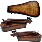 Hand Made maple wood 6 strings 23 keys beautiful Hurdy Gurdy,inlay shell