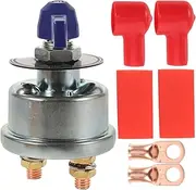 MUELODSIC Battery Disconnect Switch for Solar Systems Heavy Duty Power Cut Isolator for Rvs Boats Trucks Durable Battery Kill Switch for Applications