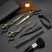 Hair Scissors11Pcs Professional Black Gold Hair Cutting Scissors Shears SetsSt