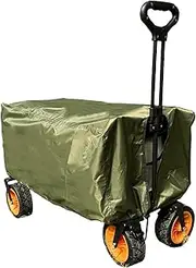 Wagons Cart Cover – Heavy-Duty Outdoor Protector For Foldable Garden Haulers | Dustproof And Weatherproof Fabric Shield For Trolley Storage In Garage, Yard, Or Farm Equipment Shed
