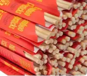 10 Pcs Disposable Chinese Bamboo Chopsticks, 9" Long, Individually wrapped