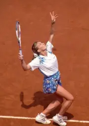 Steffi Graf of Germany at the French Open Tennis Championships at - Old Photo 2