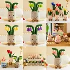Plush Tulip Flower Succulent Potted Plant Ornament Home Furniture Decoration