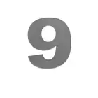 100 mm House Number 9 Plate Stainless Steel 304 Flat Sign Mail Letter Outdoor 1x