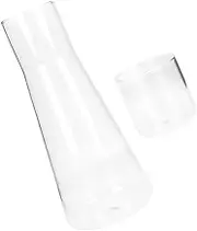 Hoement 1 Set Delicate Water Jug Bedside Carafe and Cup Tabletop Glass Pitcher for Juices Beverages Iced Drinks and Tea for Nightstand Use