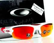 NEW Oakley FLAK XXS Matte White PRIZM Ruby Youth Lens Sunglass OJ9008-09