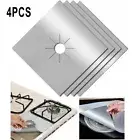 Effortless Cleaning with 4 Reusable Gas Cooker Stove Hob Protector Liners