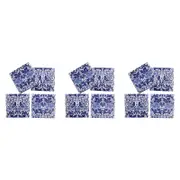 3x 4pc LVD Porcelain Coasters Mythical Rabbitbird Home/Kitchen Decor 10cm Sqr