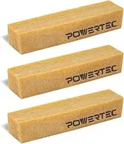 POWERTEC 71002-P3V Abrasive Cleaning Stick for Sanding Belts & Discs 8-1/2" 3PK | Natural Rubber Eraser - Woodworking Shop Tools for Sanding Perfection