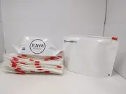 Kaya 50 pcs Large White Child Resistant Exit Bags Zip Lock Pouch Smell Proof Bag