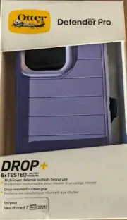 OtterBox Defender Pro Series Case and Holster For iPhone 15 Pro Max-Purple