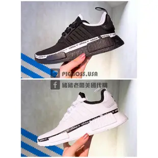 【豬豬老闆】ADIDAS ORIGINALS NMD_R1 經典 串標 休閒 男女款 黑FV7307 白FV7306