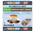 Double Donut Medium Roast Decaf Coffee Pods, Mocha Nut Fudge Flavored, for Ke...