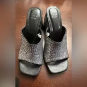 A new day memory foam bling block heel with diamond like look size 8 retro hippy