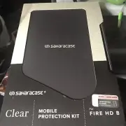 SaharaCase Fire HD 8 Case W/Glass Screen Protector Clear