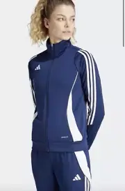 ADIDAS WOMEN TRACK JACKET IR7492 TIRO24 Navy Blue And White Size Medium