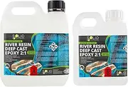Solid Solutions Deep Pour Epoxy Resin for River Tables - Crystal Clear, UV Resistant Deep Casting Resin Up to 50mm, Tintable | 3L Kit
