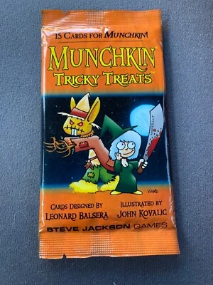 Munchkin Tricky Treats Booster Pack 15 Cards Halloween Steve Jackson Game Sealed