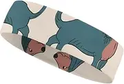 [YKLBV] Moisture Wicking Headbands for Men and Women Three Giraffes Wearing Sunglasses Sports Sweatband for Tennis Basketball Running Gym Working Out