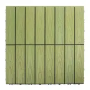 Newtechwood Deck Tiles 12"Wx1'L Deck Outdoor Composite Deck Tile In Irish Green
