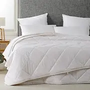 Dreamaker 600GSM 2 Piece Australian Washable Wool Quilt, Two Piece Easy Clip Duvet 250+350GSM, Summer, Winter & All Season Weight, Natural Cotton Japara Cover, Anti-Bacterial Treated - King Bed
