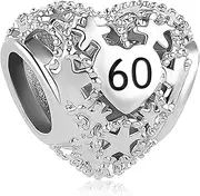 NARTGO Happy Birthday Sweet 16th Adult 18th 21th 30th 40th 50th 60th Charm Compatible with Pandora Charms Bracelets