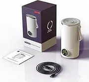 Bewinner 400ML Travel Electric Kettle - Protable Mini Kettle, Cordless Mini Kettle 6000mah Rechargeable with 4 Gears Stainless Steel Travel Hot Water Boiler, Auto Shut Off for Milk