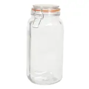 X-Large Mason Jar With Lid (Clear) Single Mason Jar For Pickles Sauces Jell