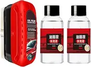 Car Windscreen Glass Oil Film Cleaner,Automotive Glass Oil Film Remover,Automotive Oil Film Cleaning Brush,Windshield Cleaner & Oil Film Remover Powerful Windshield Cleaner, Window Glass Cleaner