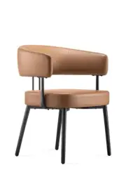 Rapidline Hera Breakout Lounge Chair Visitors Seating Amber PU Leather HERAMS-A