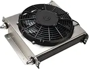 Derale 15870 Hyper-Cool Extreme Remote Mount Fluid Cooler, Black
