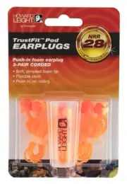 HOWARD LEIGHT R02237 TRUSTFIT POD EARPLUGS FOAM 28 DB BEHIND THE NECK ORANGE ADU