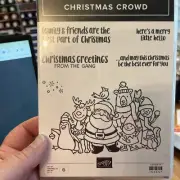 CHRISTMAS CROWD Stamp Stampin Up Santa Elves Family Friends Penguin